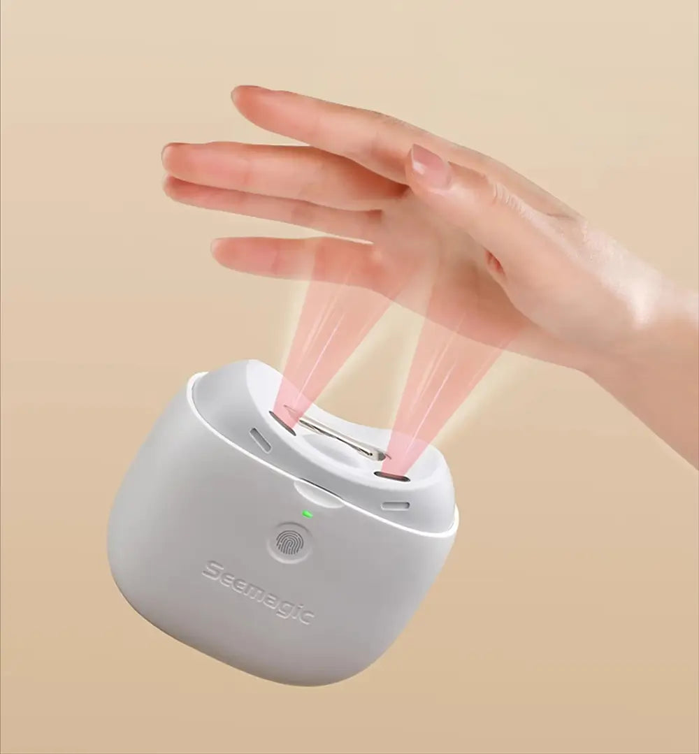 Seemagic Electric Automatic Nail Clipper Pro Infrared Protection Upgrade Cutter Head LED Light Nail Trimmer for Adult & Baby