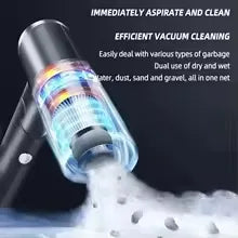 Portable Car Vacuum 2900000PA | 4-in-1 Wireless USB Charging Cleaner 2026