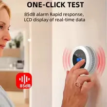 2-in-1 Smoke & CO Fire Alarm Detector | 85dB Display for Kitchen & House